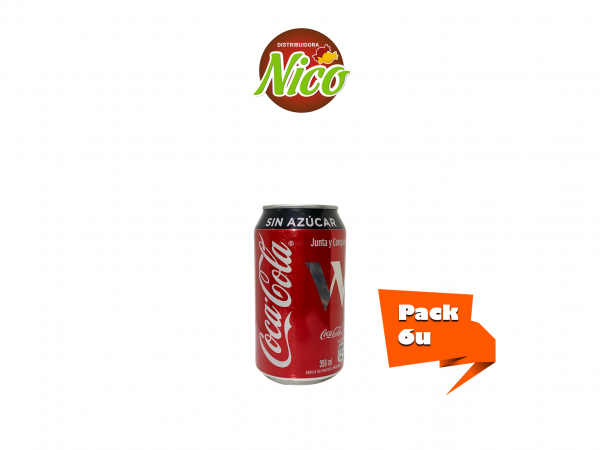 Lata Coca Cola Zero 350 ml x 6 und