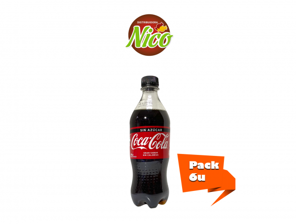 Coca Cola Zero 591 ml x 6 und