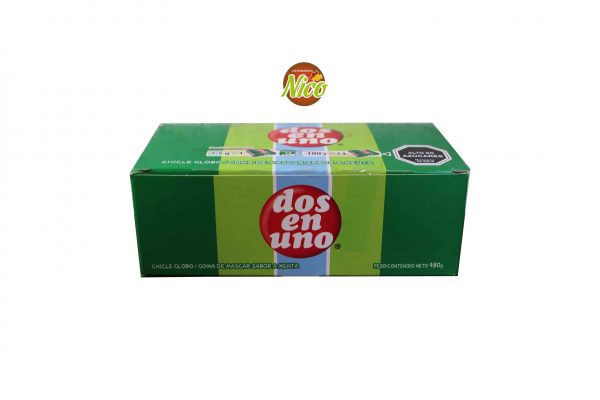 Chicle Dos en Uno Menta