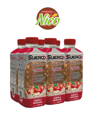 Suerox 630 ml 6 Unidades Sabor Manzana