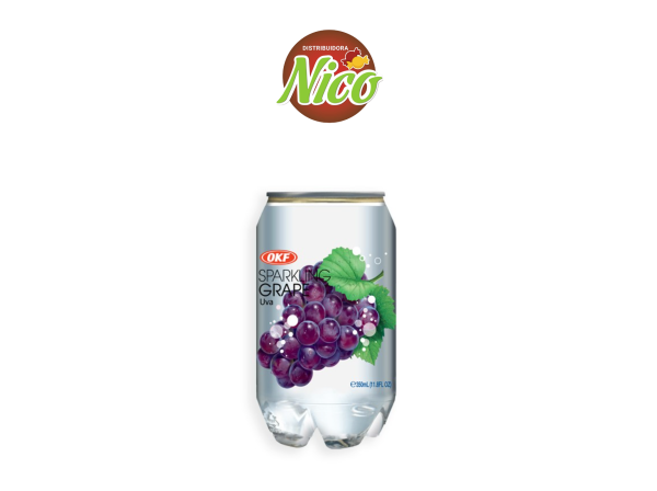 Agua OKF Sparkling Uva 350 Ml x6u