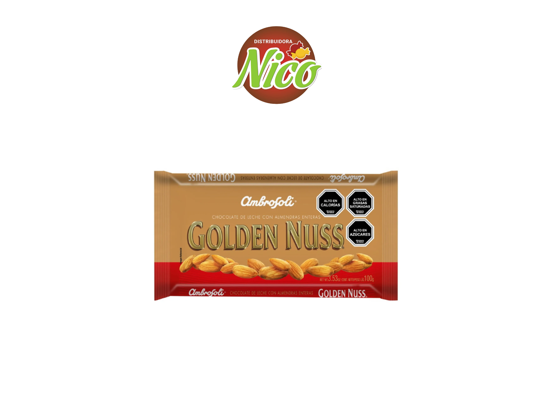 Golden Nuss Barra 100g - Distribuidora Nico